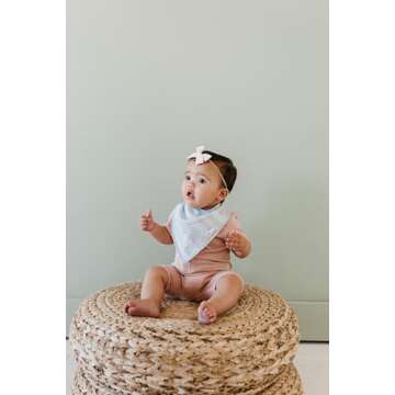 Copper Pearl Baby Bandana Bibs - 4 Pack Soft Cotton Baby Bibs for Drooling and Teething, Absorbent D...