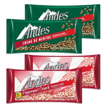 Andes Chocolate Mints Baking Chips Variety 4 Pack - Peppermint Crunch & Creme De Menthe