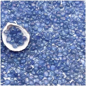 BXI 2.2 Lbs Polished Blue Sea Glass Aquarium Gravel Sand for Fish Tanks