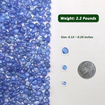 BXI Vibrant Blue Sea Glass Aquarium Gravel Sand 2.2 lbs