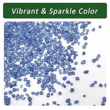 BXI Vibrant Blue Sea Glass Aquarium Gravel Sand 2.2 lbs