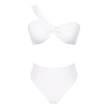 Stylish One Shoulder High Waisted Bikini Set for Women