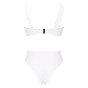 Stylish One Shoulder High Waisted Bikini Set for Women