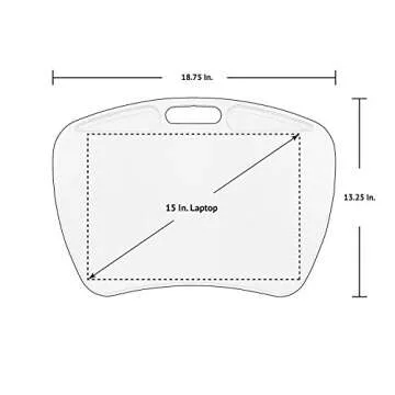 LapGear MyDesk Lap Desk - Black - Fits up to 15.6 Inch laptops - Style No. 45348