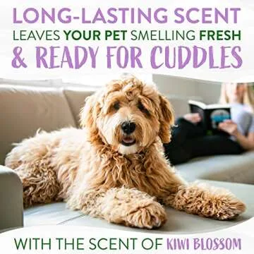 TropiClean Dog Perfume, Long Lasting Kiwi Cologne, Deodorizing Spray for Smelly Dogs, After Bath Detangling Spray with Vitamin E, Safe for Cats, 8oz.