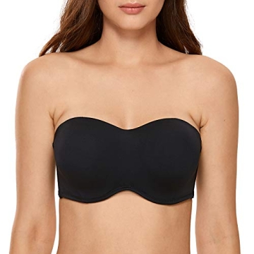 DELIMIRA Women's Strapless Minimizer Seamless Bra 38D