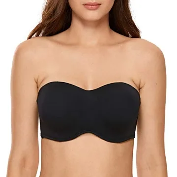 DELIMIRA Women's Strapless Minimizer Seamless Bra 38D