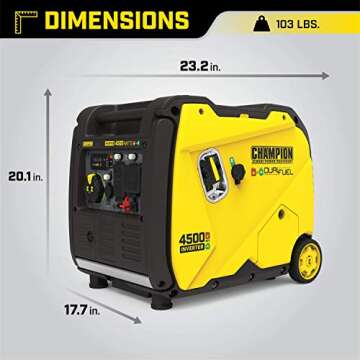 Champion Power Equipment 4500-Watt Electric Start Dual Fuel RV Ready Portable Inverter Generator with Quiet Technology