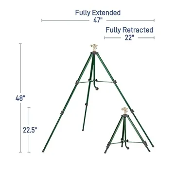 Orbit Heavy-Duty Brass Impact Sprinkler Adjustable Tripod