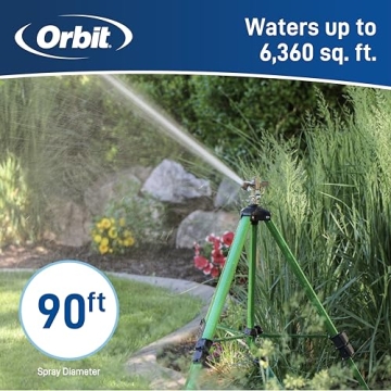 Orbit Heavy-Duty Brass Impact Sprinkler Adjustable Tripod