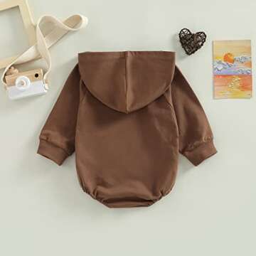 xiqaalombvt Cozy Baby Hoodie Romper for Boys and Girls