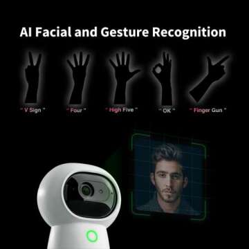 Aqara 2K Security Indoor Camera Hub G3 - AI Facial Recognition, Smart Automation, 360° View
