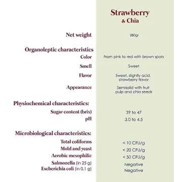 Andy Anand Organic Strawberry Chia Jam 96% fruit, sweetened with Agave, Only 4 ingredients, Low Calorie, All natural, nutritive and energetic food, Vegan, Gluten Free, GMO-Free (9.6 oz)