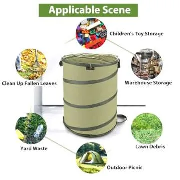 YUDI Collapsible Trash Can - 45 Gallon Garden Waste Bag