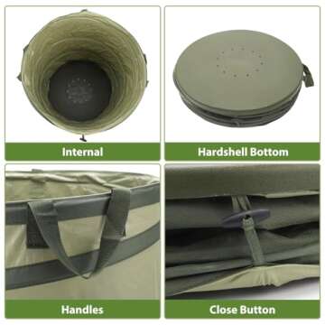 YUDI Collapsible Trash Can - 45 Gallon Garden Waste Bag