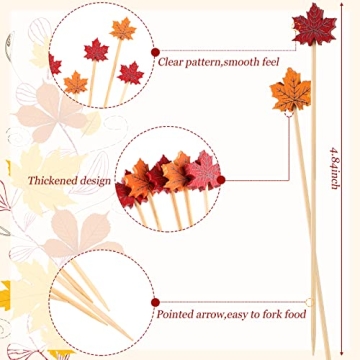 WILLBOND 200 Pcs Bamboo Cocktail Picks for Parties