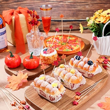 WILLBOND 200 Pcs Bamboo Cocktail Picks for Parties