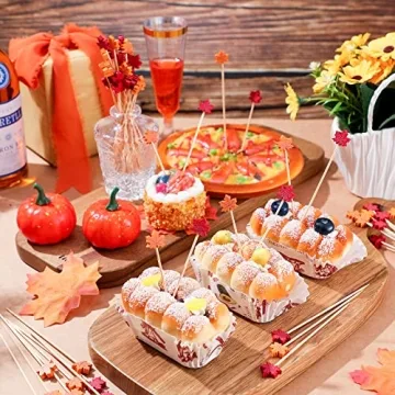 WILLBOND 200 Pcs Bamboo Cocktail Picks for Parties