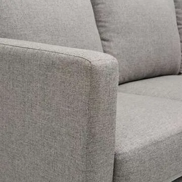 Amazon Brand – Rivet Revolve Modern Upholstered Sofa with Reversible Sectional Chaise, 80"W, Grey Weave