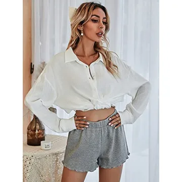 Stylish MakeMeChic Women's Oversized Button Down Shirt