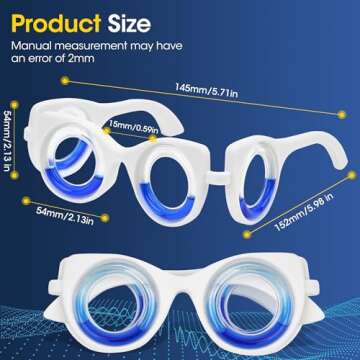 NEOISM Motion Sickness Glasses Car Sickness Glasses Relieve Carsickness Airsickness Seasickness Portable Anti Nausea Car Sick Glasses Adults or Kids