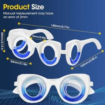 NEOISM Motion Sickness Glasses Car Sickness Glasses Relieve Carsickness Airsickness Seasickness Portable Anti Nausea Car Sick Glasses Adults or Kids