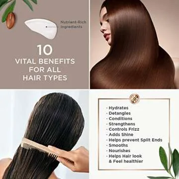 Argan Magic 10 in 1 Hair Treatment & Stylizing Multipurpose Leave in Spray for all Hair Types | Made in USA | Paraben Free | Cruelty Free (8 oz)