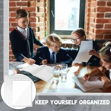 Teling 24 Pcs Plastic Folders with Clear Pocket for Organization
