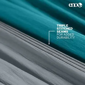 ENO DoubleNest Hammock - Lightweight, Portable, 1 to 2 Person Hammock - for Camping, Hiking, Backpacking, Travel, a Festival, or The Beach - Seafoam/Grey