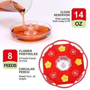 Rihogar Hummingbird Feeder - Reliable 2 Pack for Outdoors