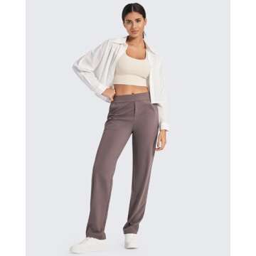 G4Free Women’s Yoga Dress Pants with Pockets - Stylish & Comfy