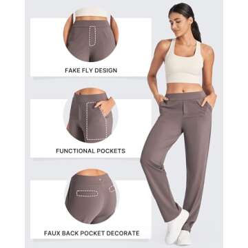 G4Free Women’s Yoga Dress Pants with Pockets - Stylish & Comfy