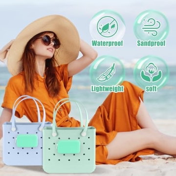 Silicone Phone Holder for Bogg Beach Bags - Mint Green