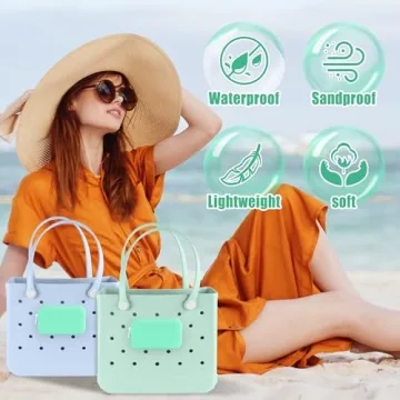 Silicone Phone Holder for Bogg Beach Bags - Mint Green