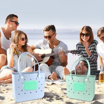 Silicone Phone Holder for Bogg Beach Bags - Mint Green