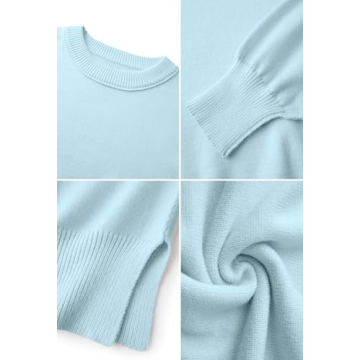 Koandaily Long Sleeve Side Slit Sweater for Women