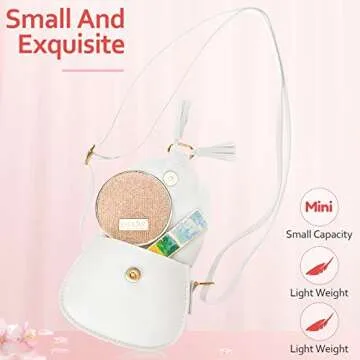 4 Pcs Toddler Crossbody Purse for Girls Diverse Colors Mini Shoulder Bag Cute Crossbody Bag with Tassel Pu Leather Novelty Wallets for Little Girls, 4.3 x 4.7 Inch (Black, White, Red, Pink)