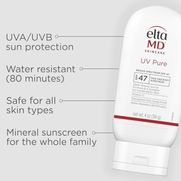 EltaMD UV Pure Sunscreen SPF 47 for Face and Body