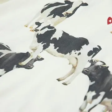Aelfric Eden Dairy Cow Print Tee Unisex Vintage Top