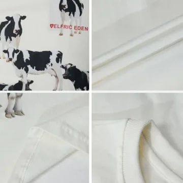 Aelfric Eden Dairy Cow Print Tee Unisex Vintage Top