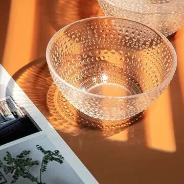 Cutiset Versatile Beaded Glass Mixing Bowls Set