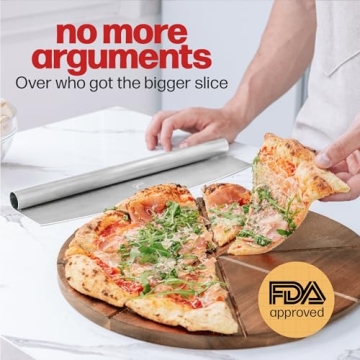 Hans Grill Pizza Cutting Board & Cutter Set - Perfect for Chefs