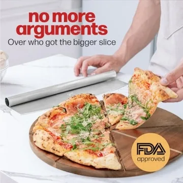 Hans Grill Pizza Cutting Board & Cutter Set - Perfect for Chefs