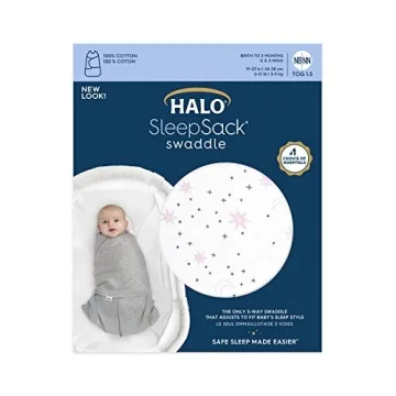 HALO Sleepsack Swaddle 100% Cotton, Adjustable, Safe Sleep for Infants