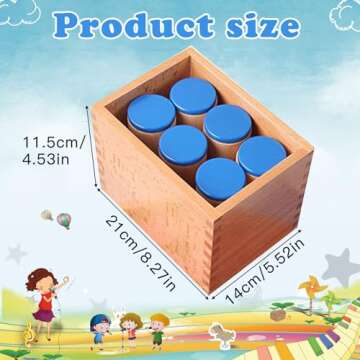 LEADER JOY Montessori Sensorial Auditory Material - Sound Cylinders Sound Boxes Kids Educational Toy...