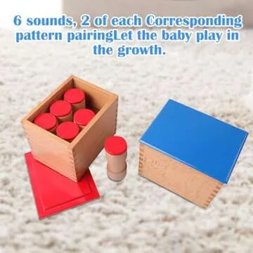 LEADER JOY Montessori Sensorial Auditory Material - Sound Cylinders Sound Boxes Kids Educational Toys for Todder