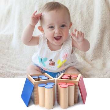 LEADER JOY Montessori Sensorial Auditory Material - Sound Cylinders Sound Boxes Kids Educational Toys for Todder