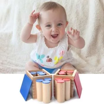 LEADER JOY Montessori Sensorial Auditory Material - Sound Cylinders Sound Boxes Kids Educational Toys for Todder