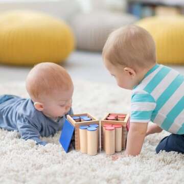 LEADER JOY Montessori Sensorial Auditory Material - Sound Cylinders Sound Boxes Kids Educational Toys for Todder
