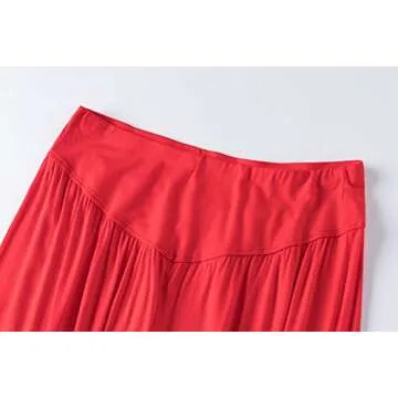 AvaCostume Womens Modal Cotton Soft Yoga Sports Dance Harem Pants, M, Red